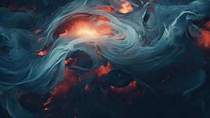 Abstract fluid background resembling swirling galaxies in deep space