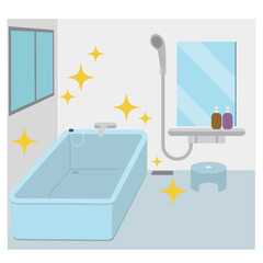 きれいなお風呂場　イラスト