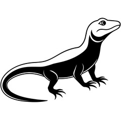 Monitor Lizard Silhouette: Vector Illustration for Stunning Visual Impact