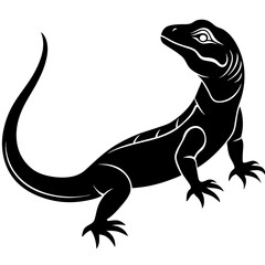 Monitor Lizard Silhouette: Vector Illustration for Stunning Visual Impact