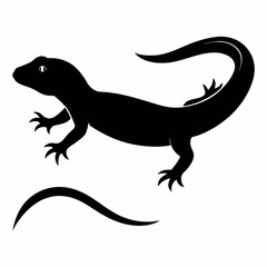 Monitor Lizard Silhouette: Vector Illustration for Stunning Visual Impact