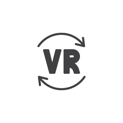 Virtual reality technology vector icon