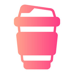 hot coffee gradient icon