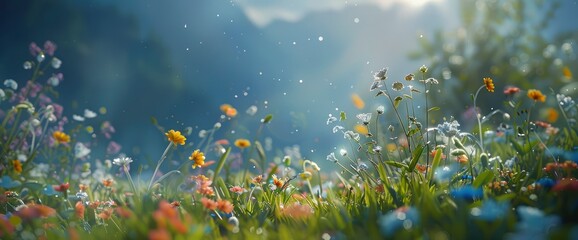Revel In The Serenity Of An Alpine Meadow On A Beautiful Day, Background HD For Designer 