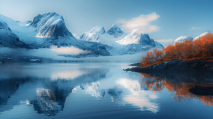 a photo of a beautiful nordic landscape