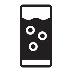 glass of water glyph icon