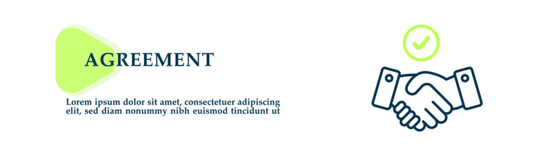 Agreement icon for background presentation, infographics, promotion or web banner graphics.