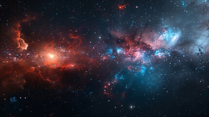Fototapeta premium A vast space filled with countless stars, showcasing the tofuone Nebula and galaxies