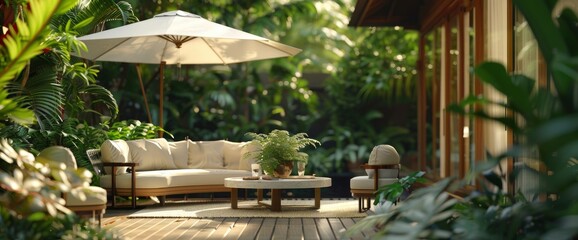 Step Into The Enchanting Embrace Of An Outdoor Garden Patio, Background HD For Designer 