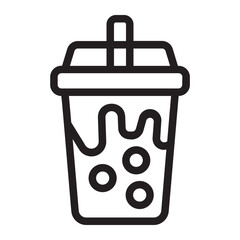 bubble tea line icon