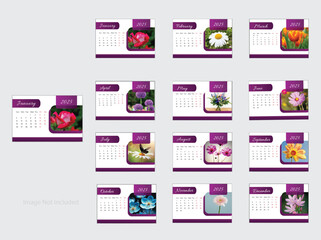 Modern and Stylish Desk calendar design.