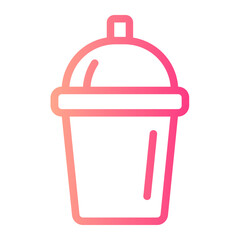 iced coffee gradient icon