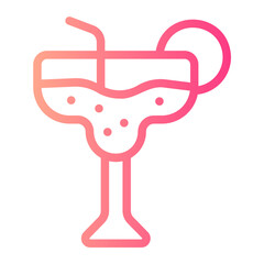 cocktail gradient icon