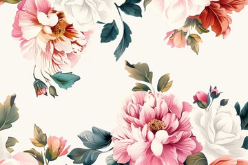 watercolor flowers background