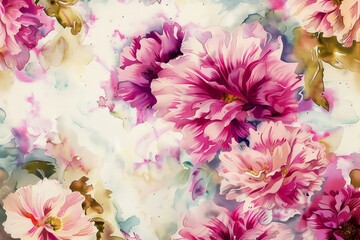 watercolor flowers background