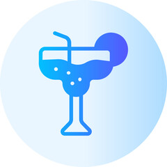 cocktail gradient icon