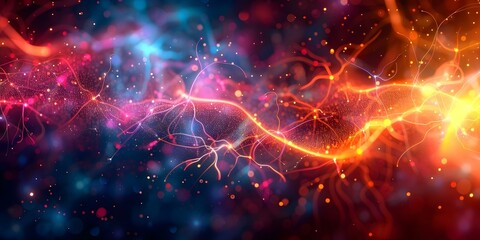Examining Neuron Cells in Neural Networks for Neuroscience Research. Concept Neuron Cells, Neural Networks, Neuroscience Research, Data Analysis, Artificial Intelligence