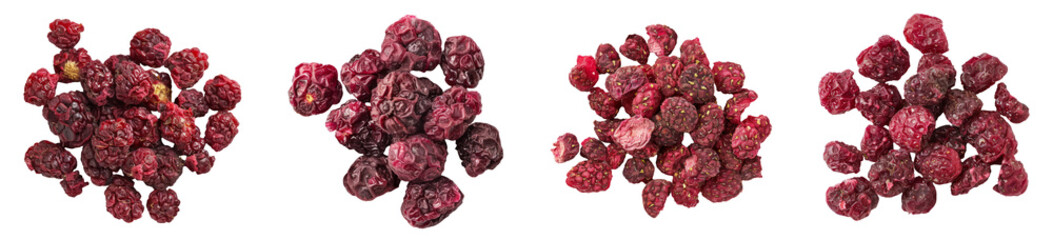 Dried Raspberry, PNG set, transparent background