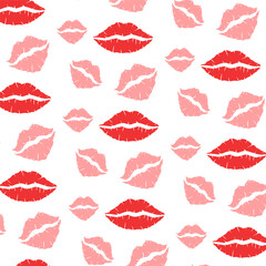 kiss lips mark pattern decoration wrapping, print, fashion, fabric, wallpaper, background illustration