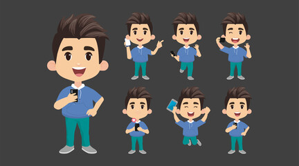 Young people using smart phones