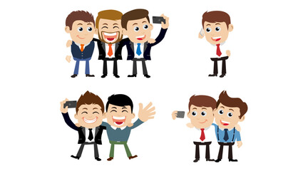 Young people using smart phones