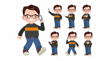 Young people using smart phones