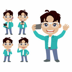 Young people using smart phones