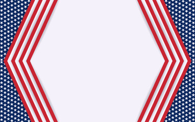 American theme background design with red and white stripes and stars, for banners, posters, flayers, web with an American holiday events vector illustration