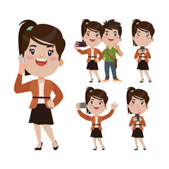 Young people using smart phones