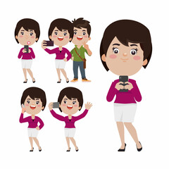 Young people using smart phones