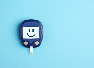 Normal or ideal blood sugar. Health care and blood glucose testing.