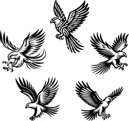 Obraz premium garuda eagle logo illustration