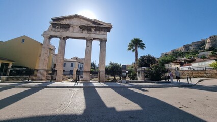 roman forumn ancient roman agora  in athens greece