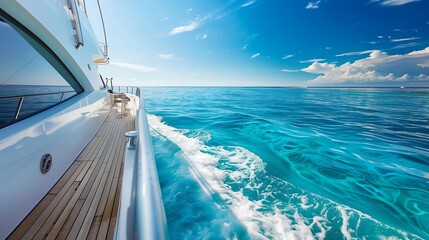 Luxury Yacht in the middle of the ocean