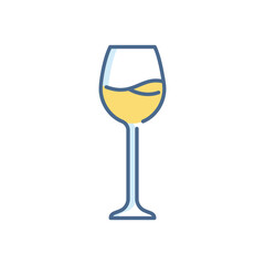 Wine glass vector icon
