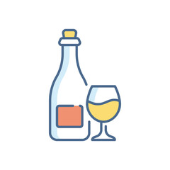 Vine bottle vector icon