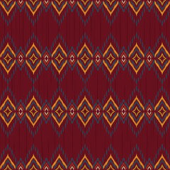 Beautiful ikat pattern art. Ethnic seamless pattern in tribal, folk embroidery, and Mexican style. Geometric striped. Design for background, wallpaper, vector illustration, fabric, clothing, carpet. 
