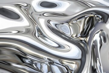 Abstract silver metallic fabric texture. Shiny and reflective surface.