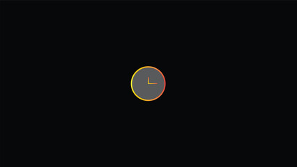 Abstract beautiful clock design on black ground. 