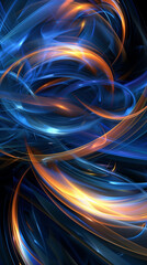 abstract curvy mobile phone background, Abstract wallpaper for mobile phone, smartphone. Curvy background with orange and blue colors. Transparent curves.