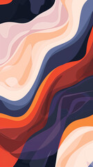 abstract curvy mobile phone background, Abstract wallpaper for mobile phone, smartphone. Curvy background with orange, blue, purple, red and beige colors. Multi-colored curves.