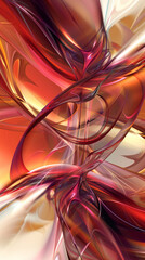 abstract curvy mobile phone background, Abstract wallpaper for mobile phone, smartphone. Curvy background with red, orange colors. Transparent curves.