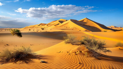 Fototapeta na wymiar Dunes in the Sahara desert