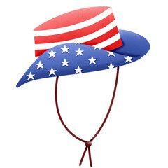 Fourth of July hat illustration 