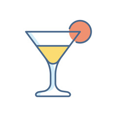 Cocktail drink vector icon