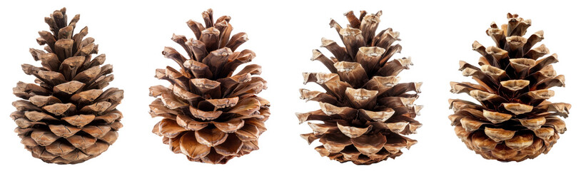 Pine cone, PNG set, collection, transparent background