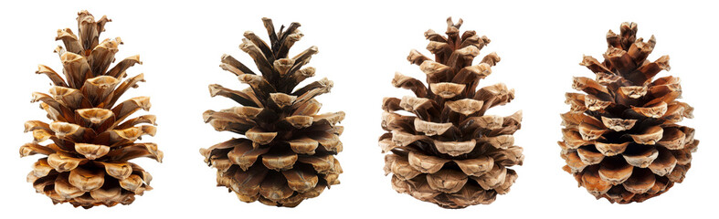 Pine cone, PNG set, collection, transparent background