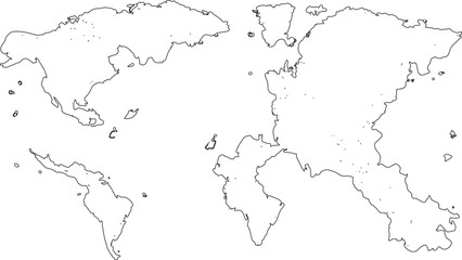 world map outline vector design 2.