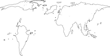 world map outline vector design 6.