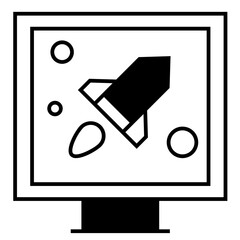 Rocket icon. Startup icon vector.
